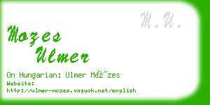 mozes ulmer business card